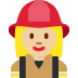 👩🏼‍🚒 woman firefighter: medium-light skin tone display on Twitter